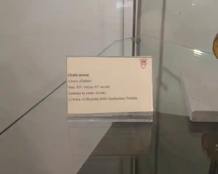 Four-way medal crucifix and a solar disc in the center, Cathedral Museum and Labrynth of Porsenna